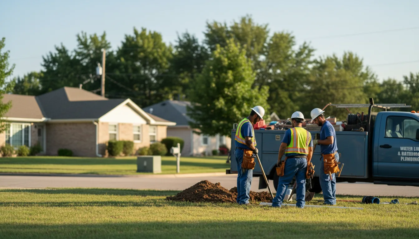 Residential water line and bathroom plumbing service in Marble, MN